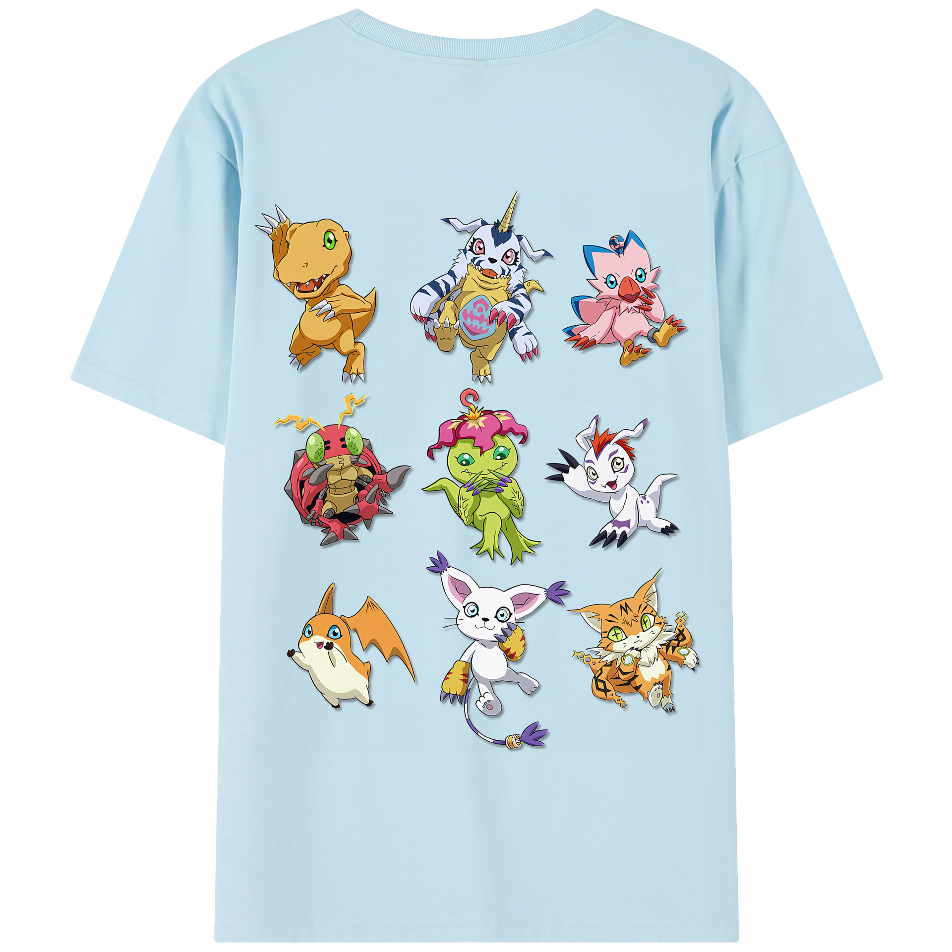 （画像用） Digimon デジタルモンスター/デジモン 綿100％半袖Tシャツ（背面プリント）